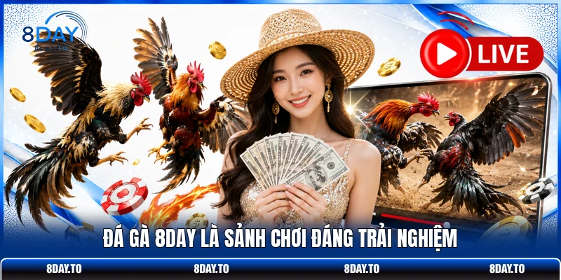 Đá gà 8Day 3 Đá gà 8DAY là sảnh chơi đáng trải nghiệm
