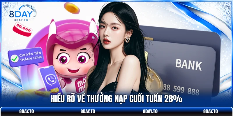 Thưởng Nạp Cuối Tuần 28% | Tăng Tiền Cược Lên 5 Triệu 2 Hiểu rõ về thưởng nạp cuối tuần 28%