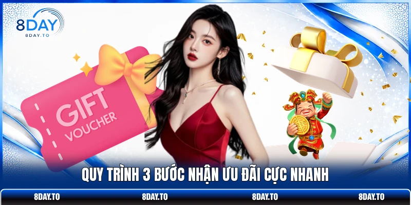 Đăng Ký Tài Khoản Nhận 68K - 3 Bước Săn Thưởng Trên 8DAY 4 Quy trình 3 bước nhận ưu đãi cực nhanh